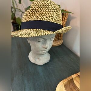 Ben Sherman Men’s Sewn Braid Straw Trilby  HAT.